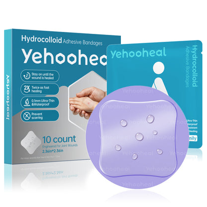 Yehooheal Hydrocolloid Adhesive Bandages 0.1mm Ultra-Thin for Home Injuries,Stays on for 7 Days