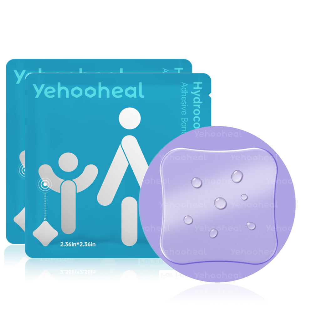 Yehooheal Hydrocolloid Adhesive Bandages 0.1mm Ultra-Thin for Home Injuries,Stays on for 7 Days