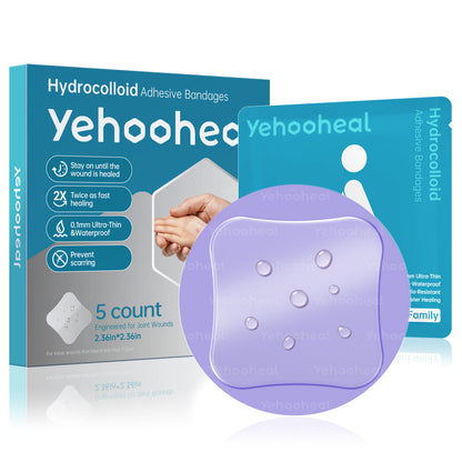 Yehooheal Hydrocolloid Adhesive Bandages 0.1mm Ultra-Thin for Home Injuries,Stays on for 7 Days